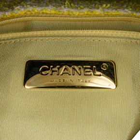 Chanel Yellow Tweed Medium 19 Flap Bag 5