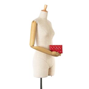 Chanel Red Patent Leather Brilliant Flap Wallet 9