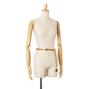 Chanel Vintage Gold Plated Medallion Chain Belt 4