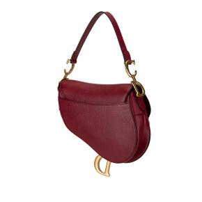 Dior Red Medium Leather Saddle Bag 2