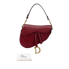 Dior Red Medium Leather Saddle Bag 8