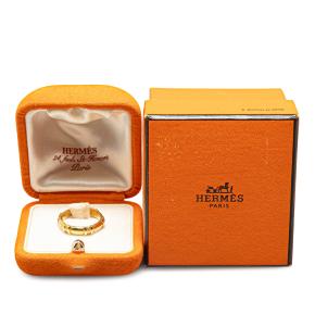Hermes 18K Yellow Gold Fidelite Ring 6