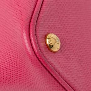 Prada Pink Medium Saffiano Cuir Double Tote Bag 10