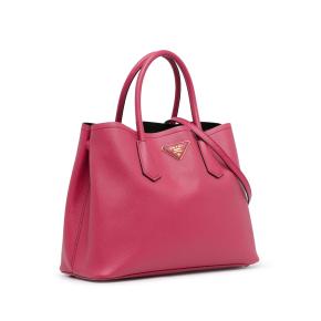 Prada Pink Medium Saffiano Cuir Double Tote Bag 2
