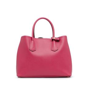 Prada Pink Medium Saffiano Cuir Double Tote Bag 3