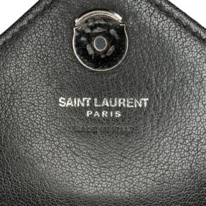 Saint Laurent Black Sheepskin Matelasse Chevron Monogram College Crossbody Bag 9