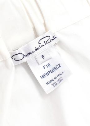 Oscar De La Renta White Pleated Mini Skirt 6