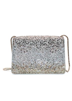 Bvlgari Silver Crystal Embellished Serpenti Forever Crossbody Bag 3