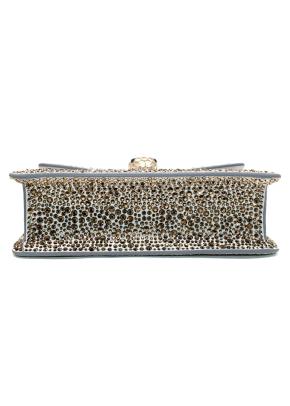 Bvlgari Silver Crystal Embellished Serpenti Forever Crossbody Bag 6