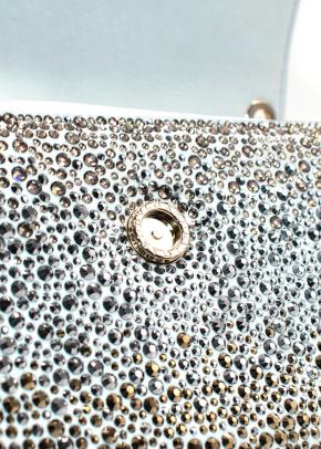 Bvlgari Silver Crystal Embellished Serpenti Forever Crossbody Bag 7