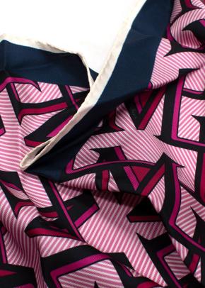 Mulberry Two Tone Pink Silk Scarf 2