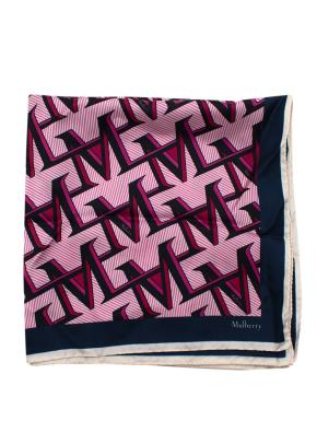 Mulberry Two Tone Pink Silk Scarf 6
