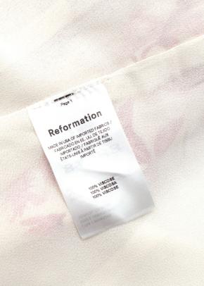 Reformation Ferris Dress in Cream with Pink Florals 8
