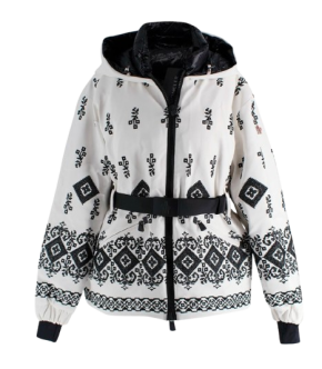 Moncler White Embroidered Gardena Ski Jacket 2