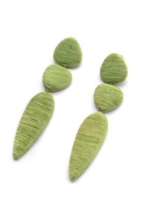 Rebecca De Ravenel Green Tiered Earrings 4