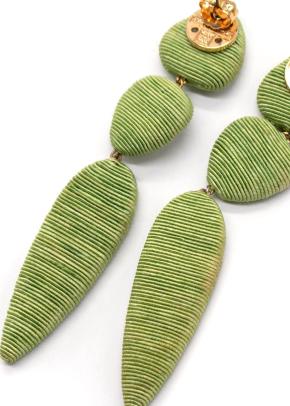 Rebecca De Ravenel Green Tiered Earrings 6