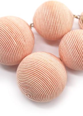 Rebecca De Ravenel Peach Round Tiered Earrings 3