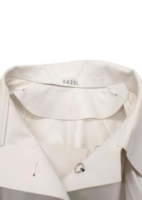 Pause KASSL Edition White Single Breasted Trench Coat 6