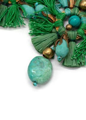 Ranjana Khan Green Embellished Clip Earrings 5