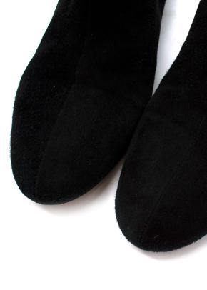 Alaia Black Suede Ankle Boots 4