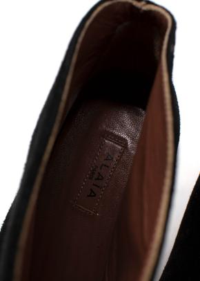 Alaia Black Suede Ankle Boots 6