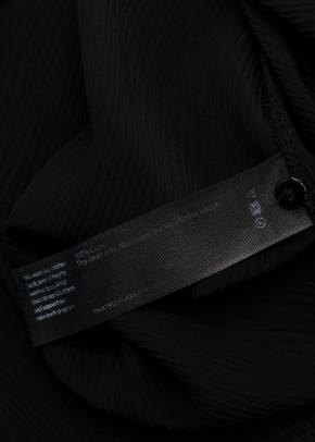 Eileen Fisher Black Textured Cupro Round Neck Top 8