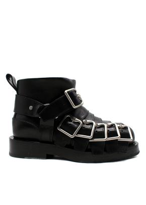 Burberry Black Multi-strap Leather Buckle Biker Boots 2