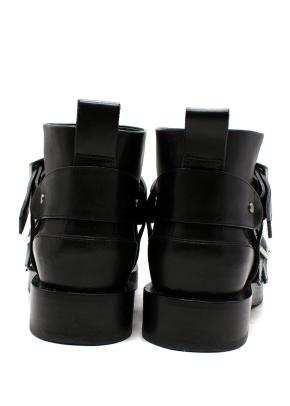 Burberry Black Multi-strap Leather Buckle Biker Boots 3