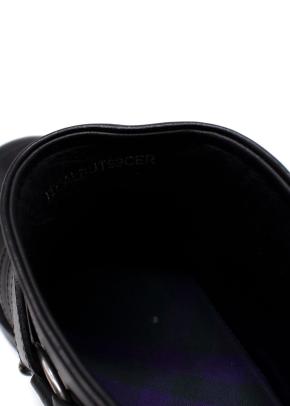 Burberry Black Multi-strap Leather Buckle Biker Boots 9