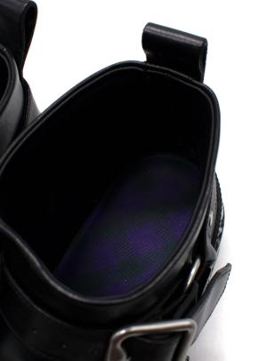 Burberry Black Multi-strap Leather Buckle Biker Boots 6