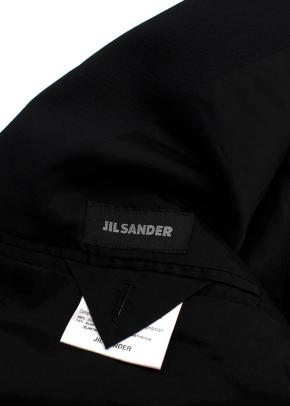 Jil Sander Black Single Breasted Wool Blend Blazer 7