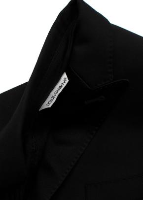 Dolce & Gabbana Kid's Black Single Breasted Wool Silk Blend Blazer 5
