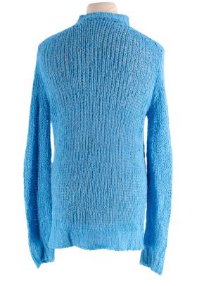 Jil Sander Blue Knitted Linen Jumper 2