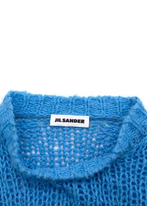 Jil Sander Blue Knitted Linen Jumper 7