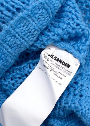 Jil Sander Blue Knitted Linen Jumper 6