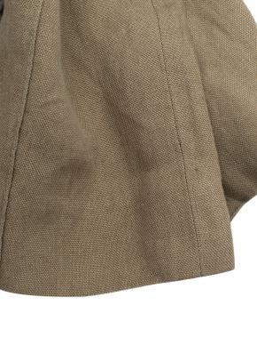 Celine Green Velcro Wide Leg Linen Trousers 11