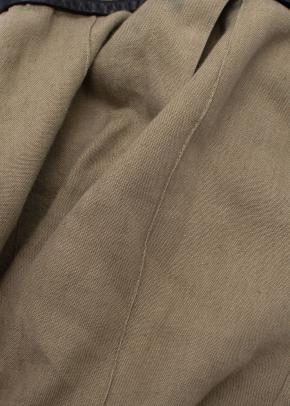 Celine Green Velcro Wide Leg Linen Trousers 5