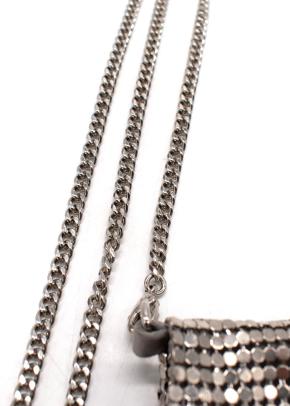 Jimmy Choo Silver Metallic-effect Mesh Soft Phone Holder 6