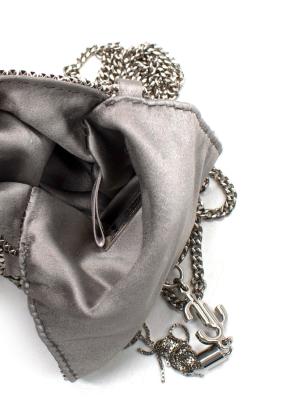 Jimmy Choo Silver Metallic-effect Mesh Soft Phone Holder 7
