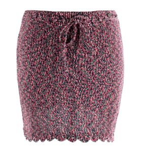 Chanel Pink Tie Waist Woven Cotton Mini Skirt 7