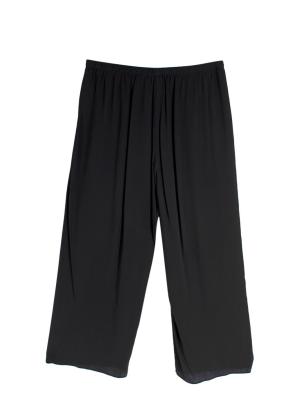 Eileen Fisher Black Pleated Wide Leg Trousers 2