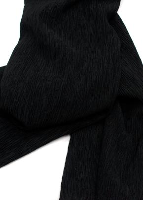 Eileen Fisher Black Woven Plissé Jumpsuit 4