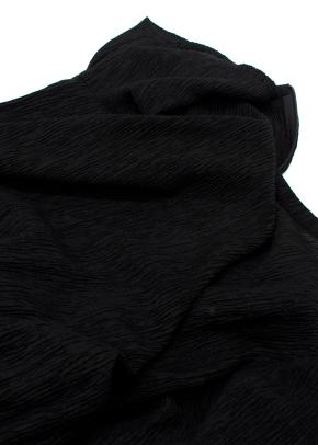 Eileen Fisher Black Woven Plissé Jumpsuit 7