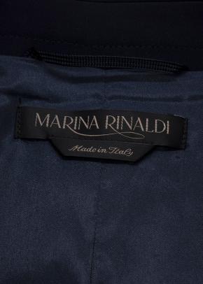 Marina Rinaldi Navy Cady Double Breasted Blazer 6
