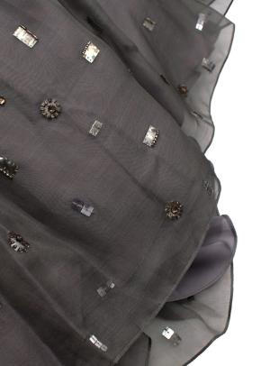 Bill Blass Grey Sequin Embellished Midi Dress 4