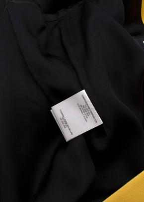 Gucci Ochre Yellow Tie Front Silk Blend Coat 7