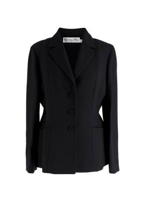 Christian Dior Black Wool and Silk Blazer and Trouser Suit 2