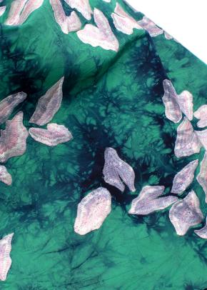 Oscar De La Renta Green Pink Floral Capped Sleeves Dress 5