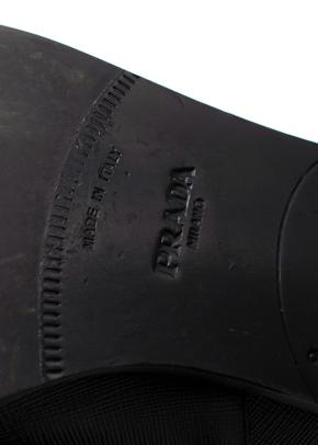 Prada Black Grained Leather Chelsea Boots 11