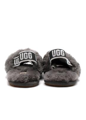 UGG Grey Kids fluffy Slides 3